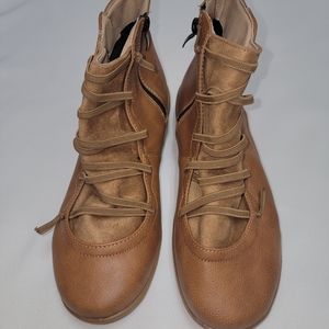 Women High top sneakers booties Laced Up